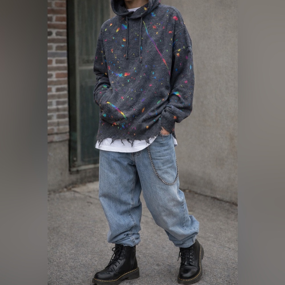 Fate Paint Splatter Hoodie Sweater Size Small